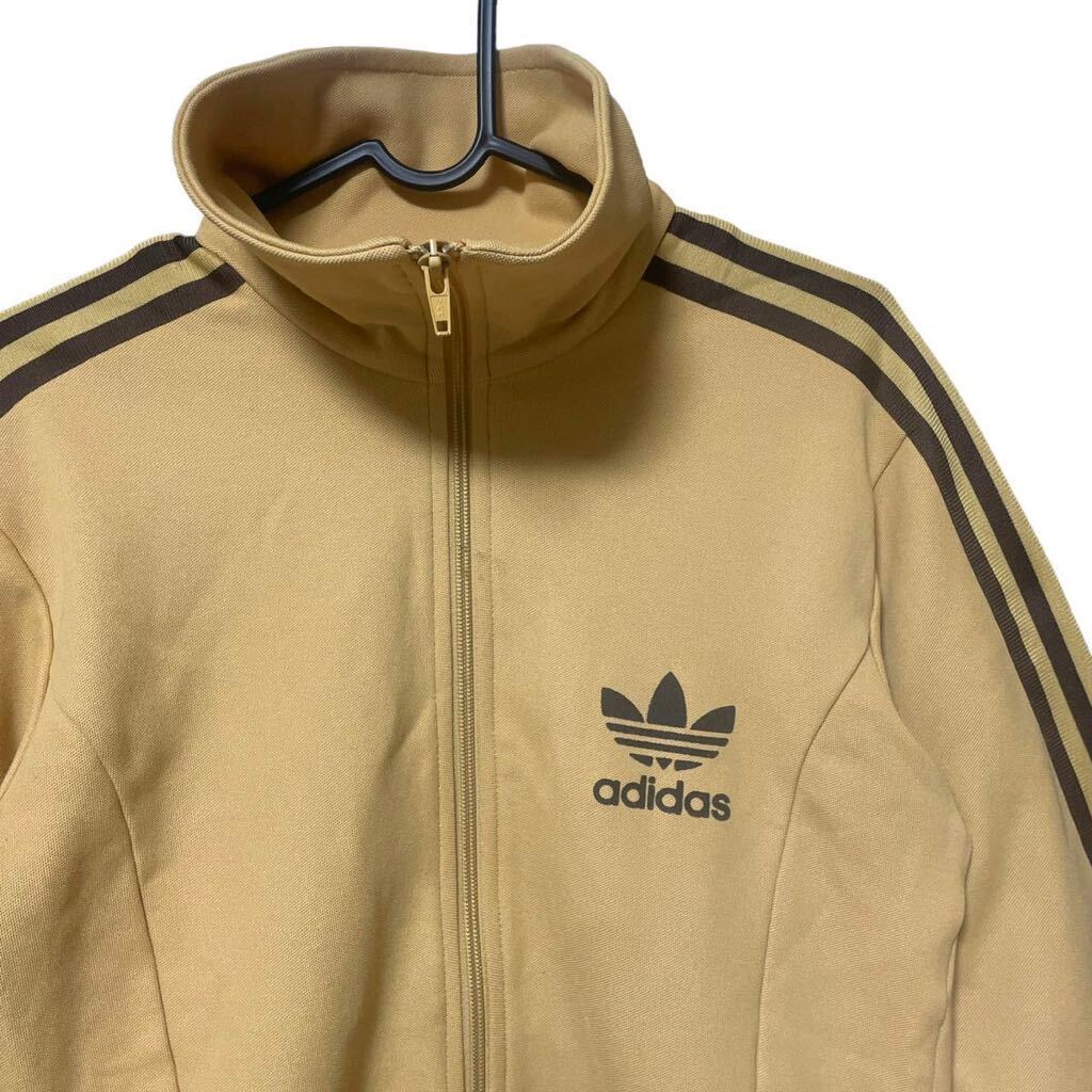 ■希少品■adidas■トラックジャケット■ベージュ■90s■ジャージ■キャメル■アディダス■ブラウン■ヴィンテージ■古着■トレフォイル_画像1