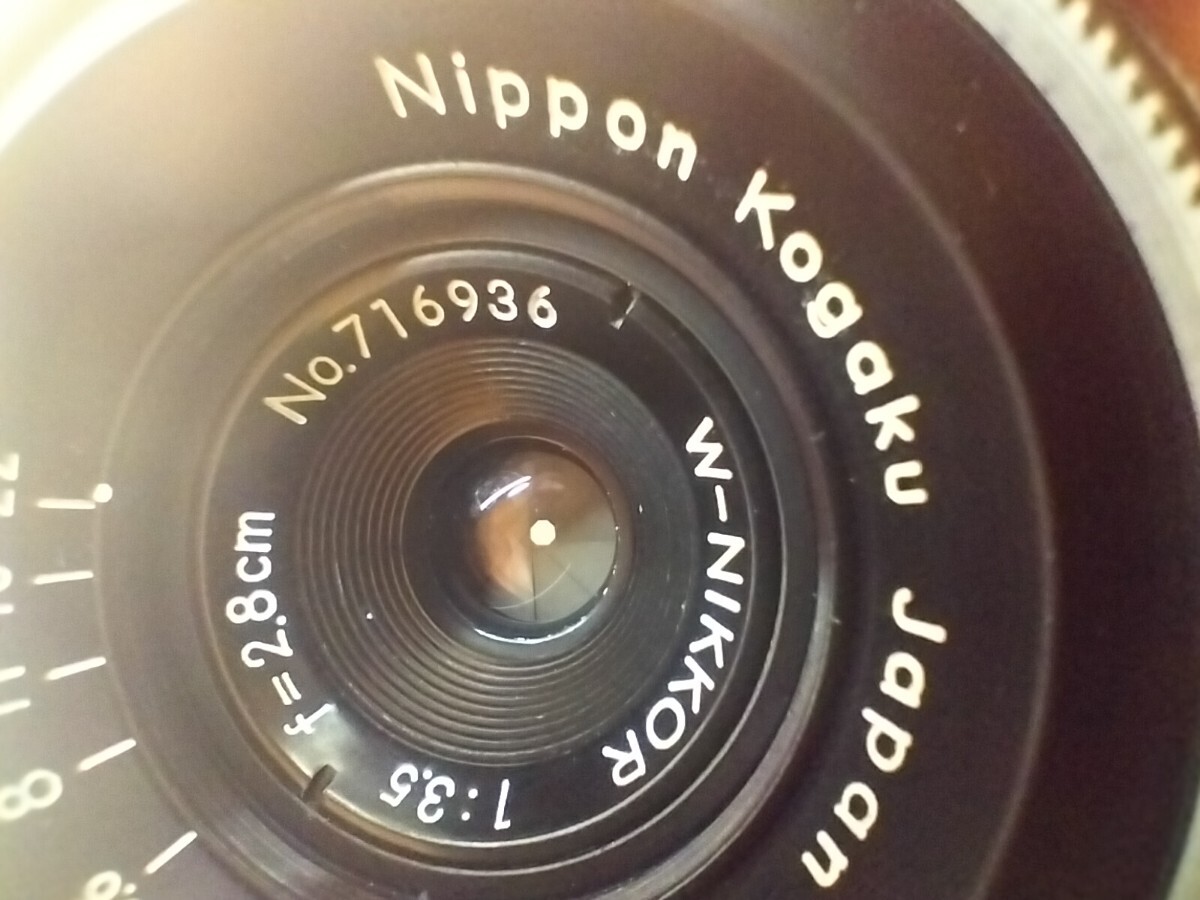 ニコン Nikon W-NIKKOR 2.8cm F3.5 Sマウント ブラック 黒 の画像5