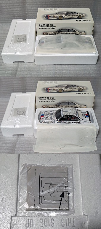 ● 《Rare・レア》 AUTOart オートアート製 1/18 BMW 635CSi 1984 #8 European Touringcar Championship QUESTER/STUCK （88445）_付属品類（アンテナ等）有り