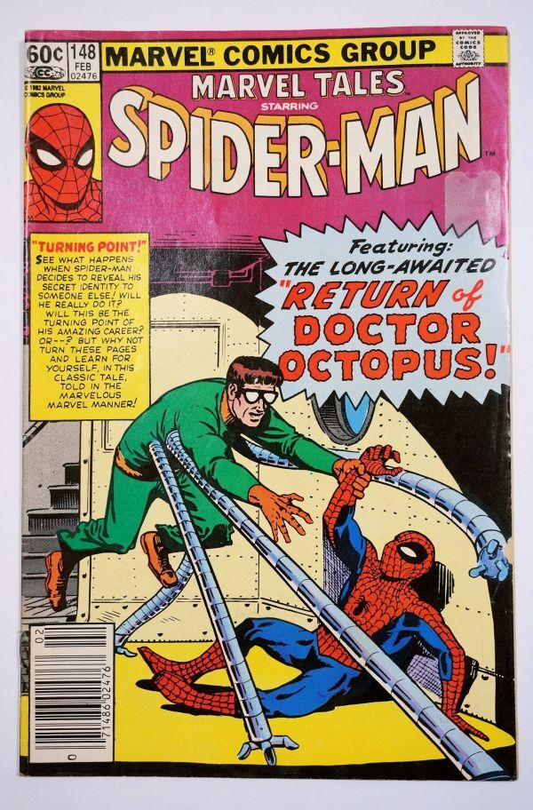 ★激レア Marvel Tales #148 Spider-Man 1983年2月 当時物 MARVEL スパイダーマン マーベル アメコミ ヴィンテージ コミック 英語版 洋書★の画像1