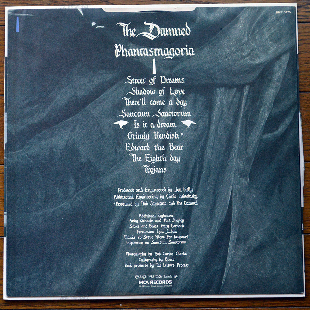 [ Britain record Blue Vinyl 12inchEP attaching ]The Damned[Phantasmagoria][ The * Damd / fan tazmago rear +eroi-z12inchEP]