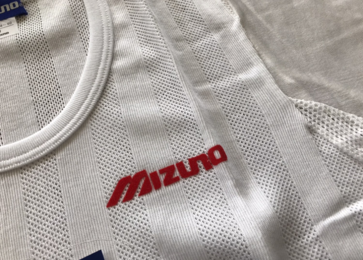 当時物　未使用　デッドストック　Mizuno　ミズノ　野球アンダーシャツ　半袖　U首　品番：52CA-3501　サイズ：M　　HF2128_画像4