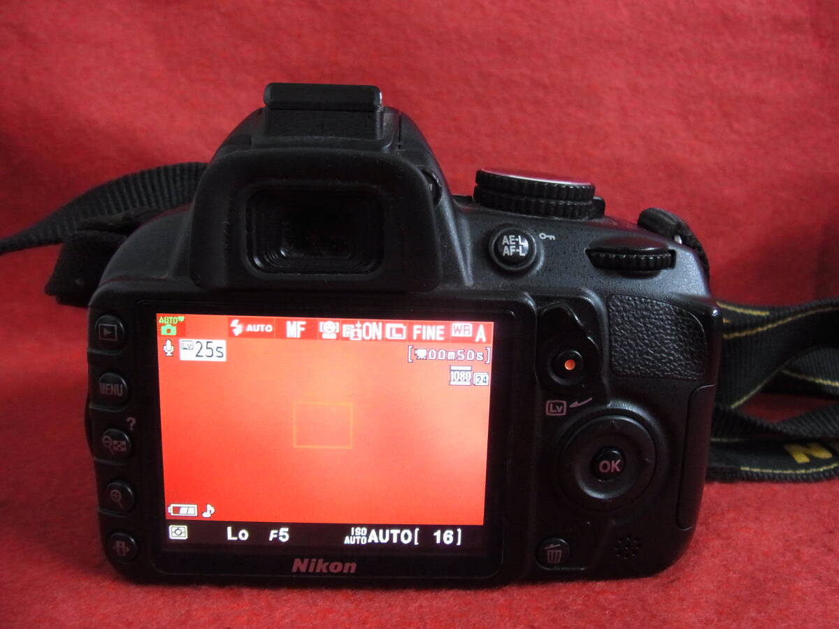 K229/デジタル一眼カメラ 通電確認済み Nikon D3100 ダブルレンズ Nikon DX VR AF-S 18-55mm 1:3.5-5.6G AF-S 18-135mm 1:3.5-5.6G ED_画像4