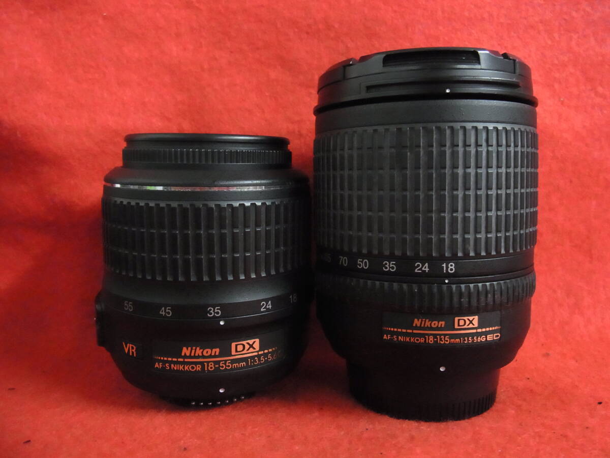 K229/デジタル一眼カメラ 通電確認済み Nikon D3100 ダブルレンズ Nikon DX VR AF-S 18-55mm 1:3.5-5.6G AF-S 18-135mm 1:3.5-5.6G ED_画像10
