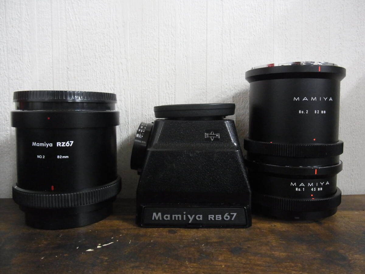 K253/カメラ用品 Mamiya まとめセット RB67 ファインダー Auto Extension Tube RZ67 No.2 82mm No.1 45mm 他多数出品中の画像1