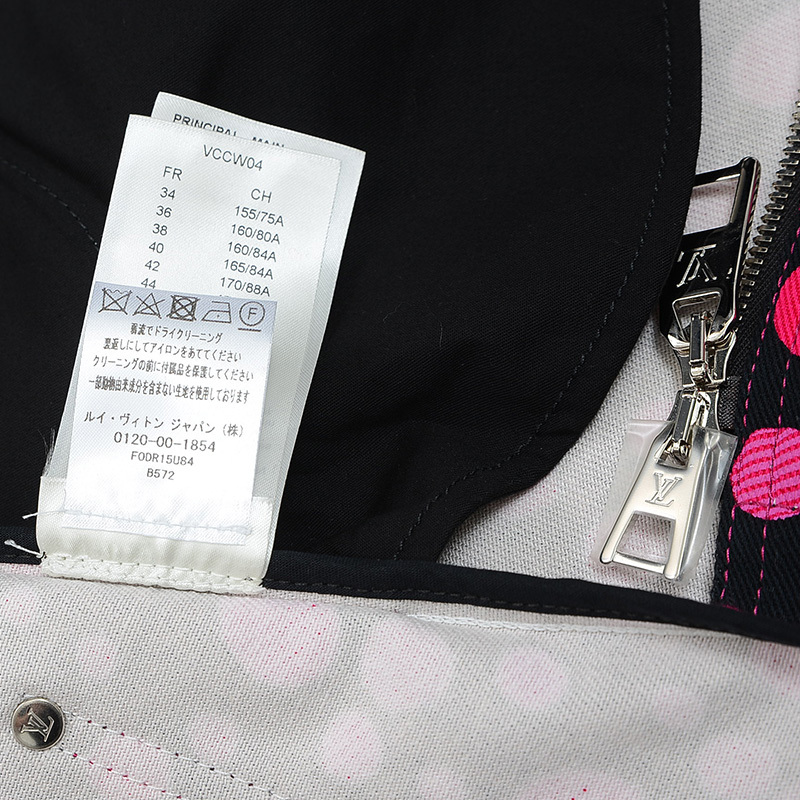  price cut Louis * Vuitton LV×YK Infinity dot Zip up dress One-piece . interval . raw 34 size brand piece 