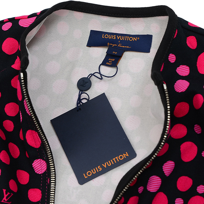  price cut Louis * Vuitton LV×YK Infinity dot Zip up dress One-piece . interval . raw 34 size brand piece 