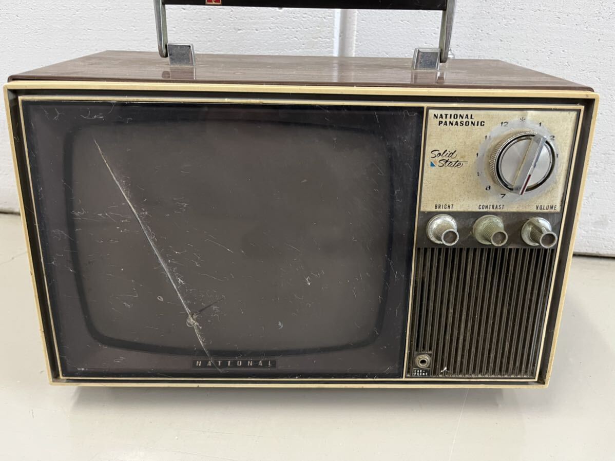 ★昭和レトロ カラーテレビ★ 松下電器 National レトロ ナショナル ブラウン管 TR-10Fインテリア ジャンクの画像2