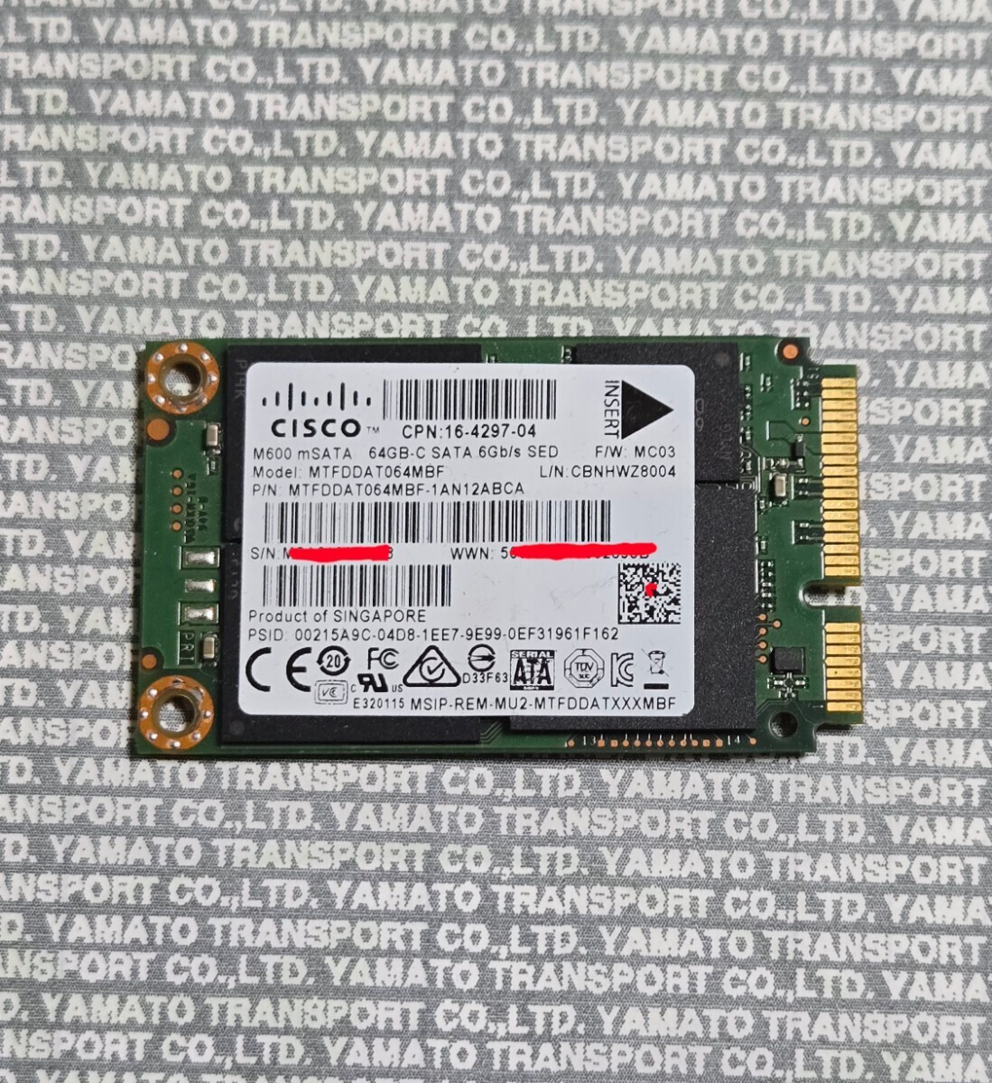 Cisco Micron M600 SSD MTFDDAT064MBF 64GB mSATA ◆1円スタート◆ 3h_画像1