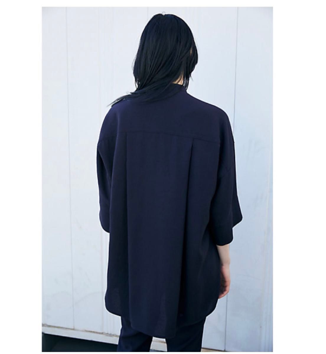 ENFOLD エンフォルド リネンライク 2WAY OPEN SHIRT / ELASTIC ENFOLD エンフォルド リネンライク 2WAY OPEN SHIRT / ELASTIC