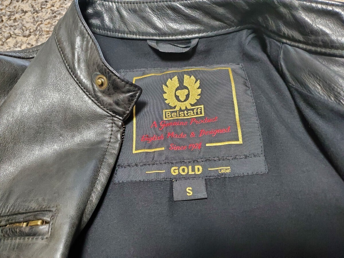 Belstaff Racing Blouson ベルスタッフ レーシングブルゾン レザージャケット 革ジャン サイズ44 ブラック_画像5