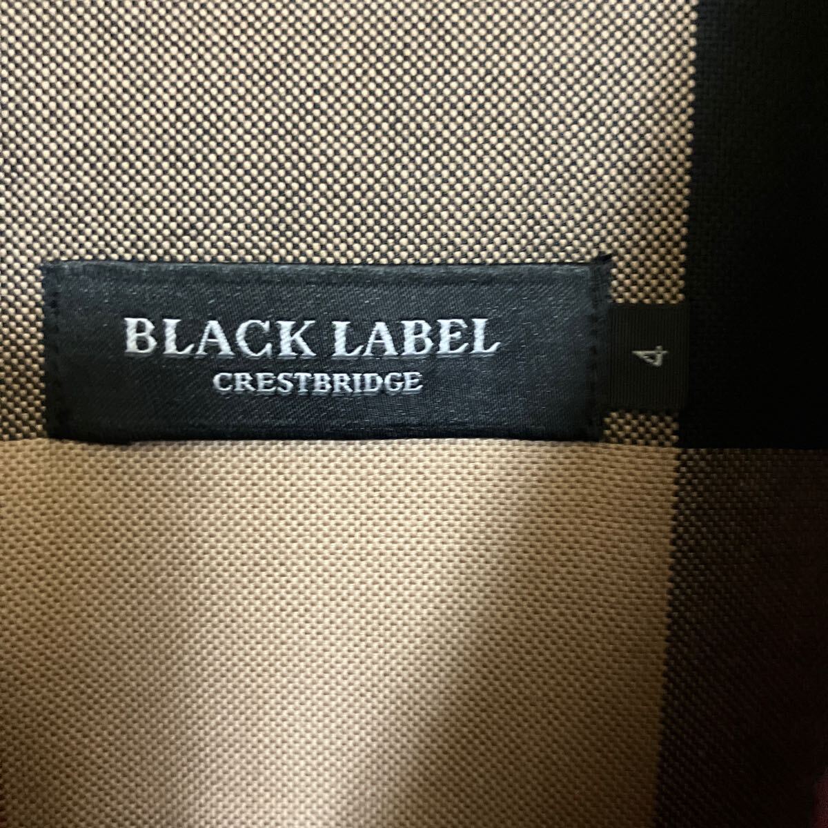ブラックレーベルクレストブリッジ クレスト チェックコットン 半袖シャツ ボタンダウン サイズ4(LL相当)の画像4