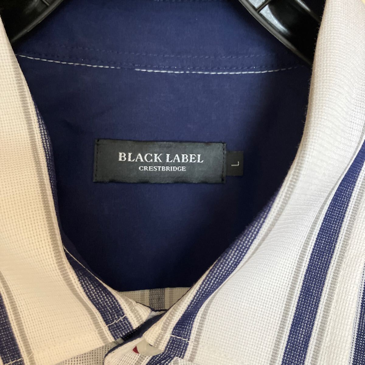  прекрасный товар Black Label k rest Bridge рубашка с коротким рукавом полоса размер L