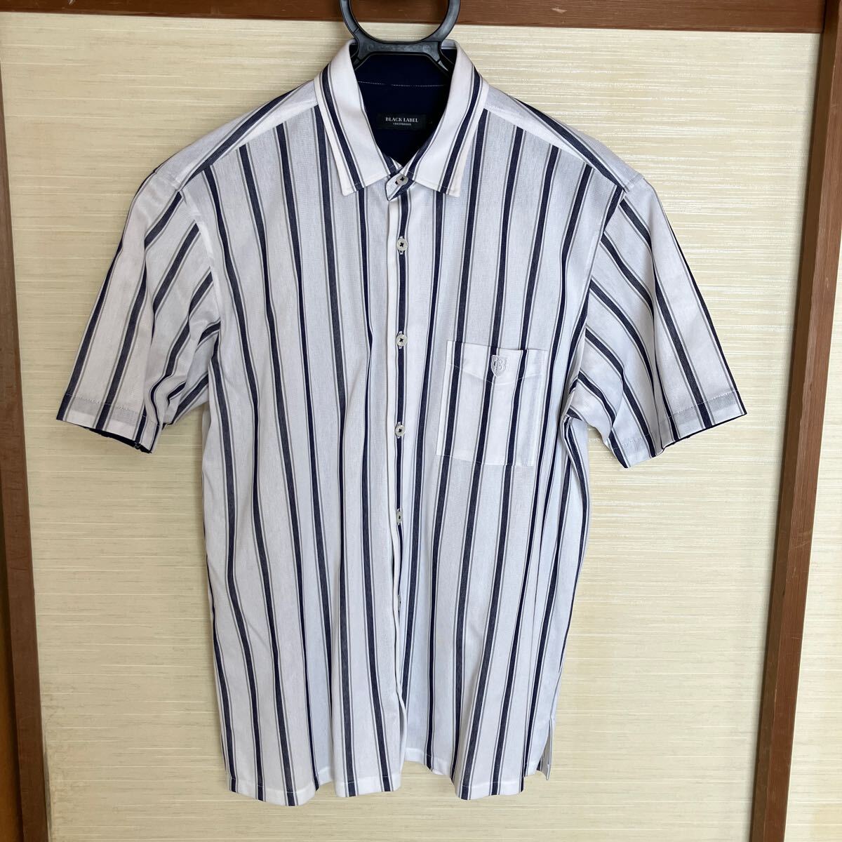  прекрасный товар Black Label k rest Bridge рубашка с коротким рукавом полоса размер L
