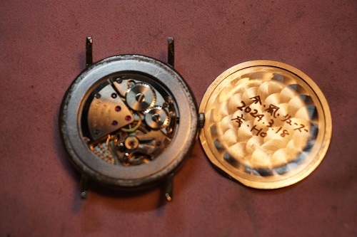 ★貴重品12④スイス製、高級品バルカン・グランドピリック手巻腕時計、1978年頃製造、17石入り、美しい文字盤、OH済み、調子良い_画像5