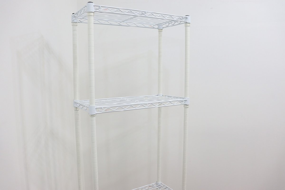 J5448◆Home ERECTA◆メタルラック◆4段◆ホワイト◆収納◆600×300×1770mm_画像2