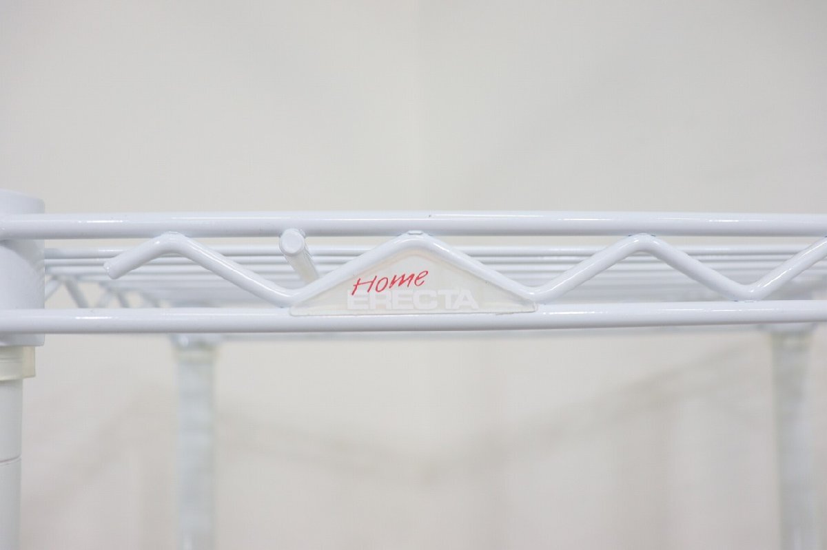 J5449◆Home ERECTA◆メタルラック◆4段◆ホワイト◆収納◆450×300×1910mmの画像4