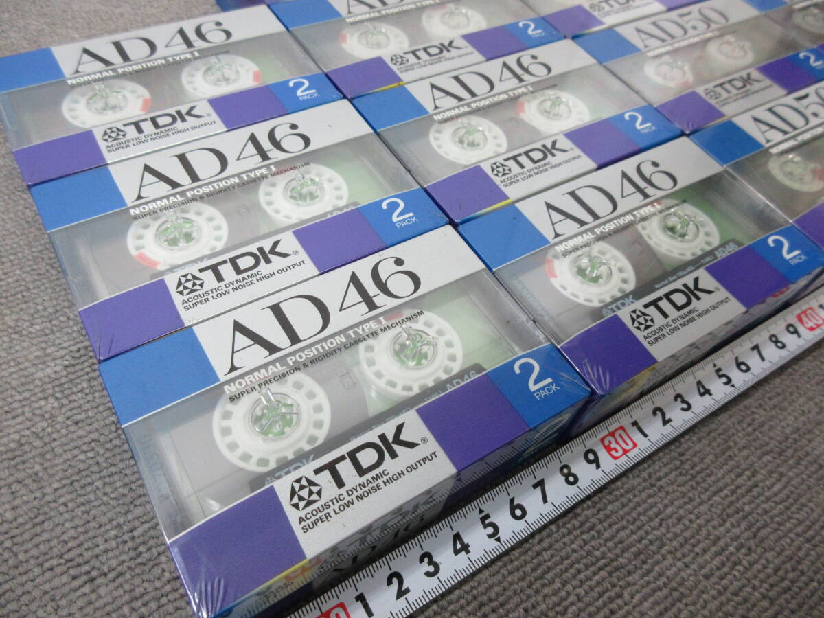 K123【4-27】★ 電気店在庫品 TDK カセットテープ 14点（28本）まとめて AD46 AD50 未使用長期保管品 / オーディオ の画像3