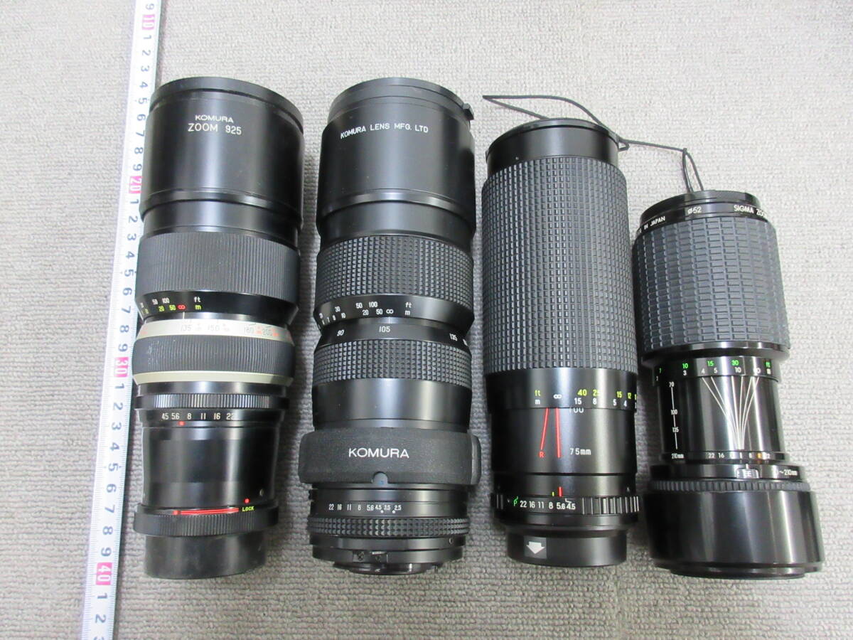 [.②/4-30] camera lens strobo accessory binoculars together KOMURA SIGMA RICOH Tokina PENTAX other operation not yet verification junk 