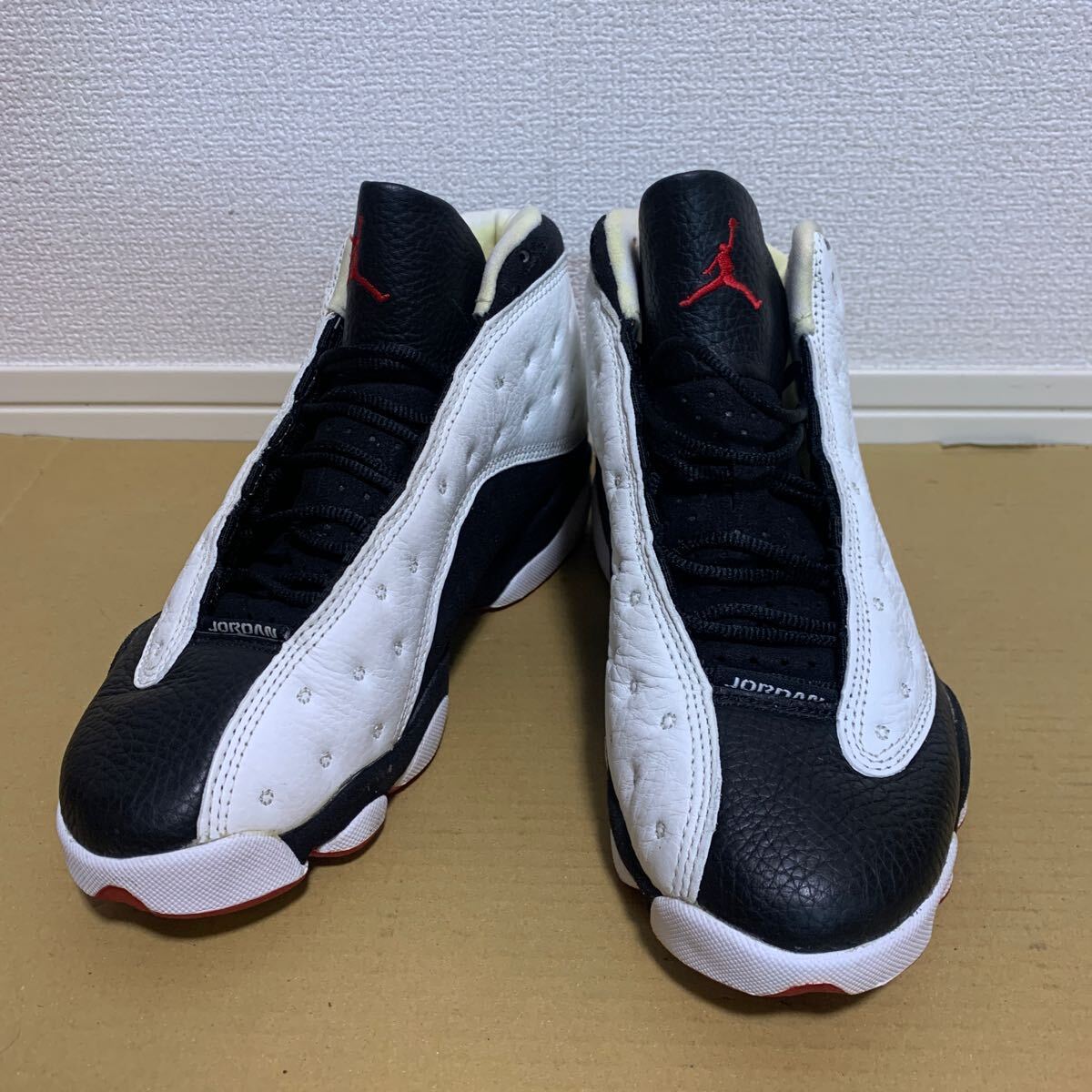 1997年製？ メンズ 25.5cm NIKE AIR JORDAN 13 ナイキ エアジョーダン13 ホワイト ブラック レッド 白 黒 赤 970608 Y3 136002 132 AJ13の画像1