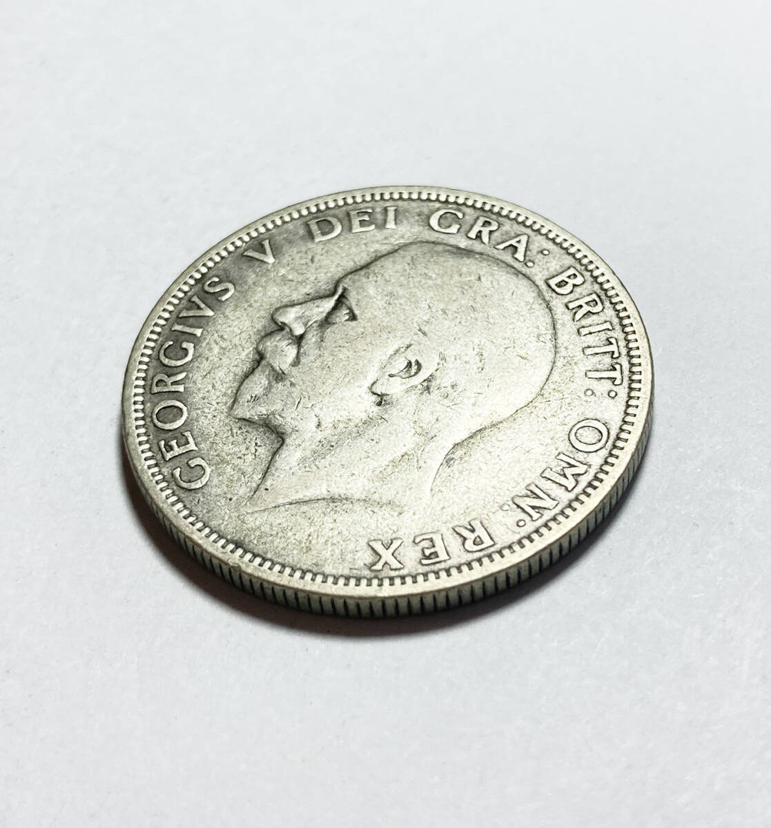 １円スタート! ・1932イギリス1 フロリン銀貨 ジョージ５世(希少な) ・アンティーク コインの画像4