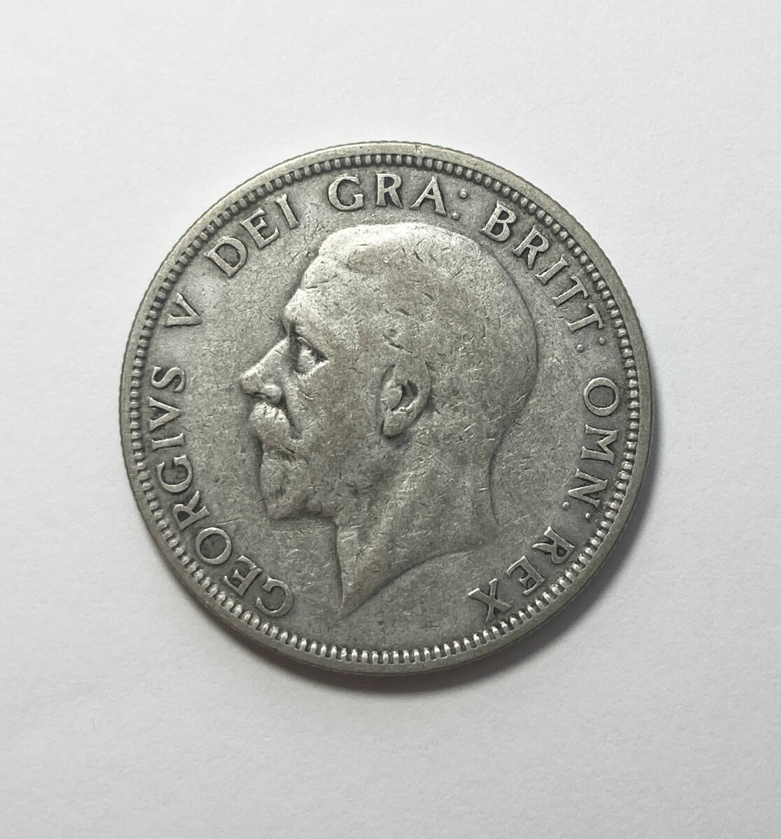 １円スタート! ・1929 イギリス1 フロリン銀貨 ジョージ５世・アンティーク コインの画像3