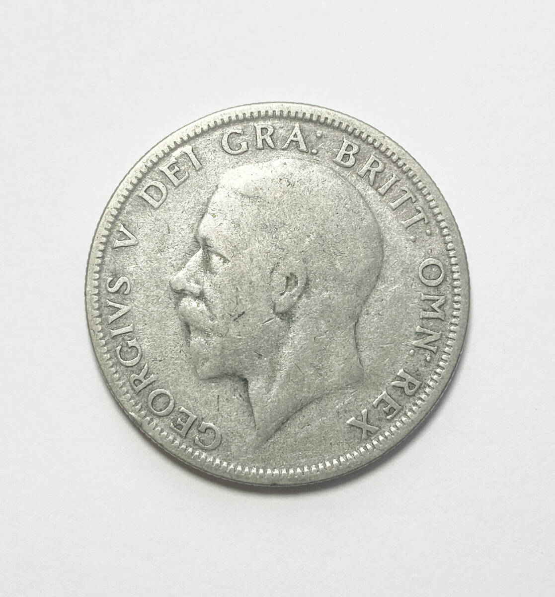 １円スタート! ・1930 イギリス1 フロリン銀貨 ジョージ５世・アンティーク コインの画像3