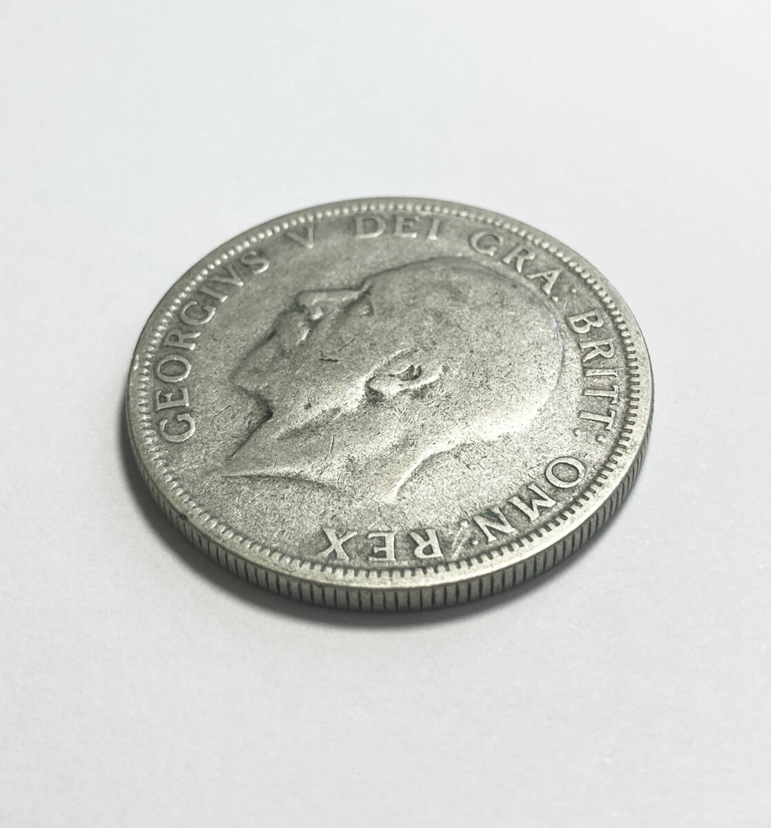 １円スタート! ・1930 イギリス1 フロリン銀貨 ジョージ５世・アンティーク コインの画像4
