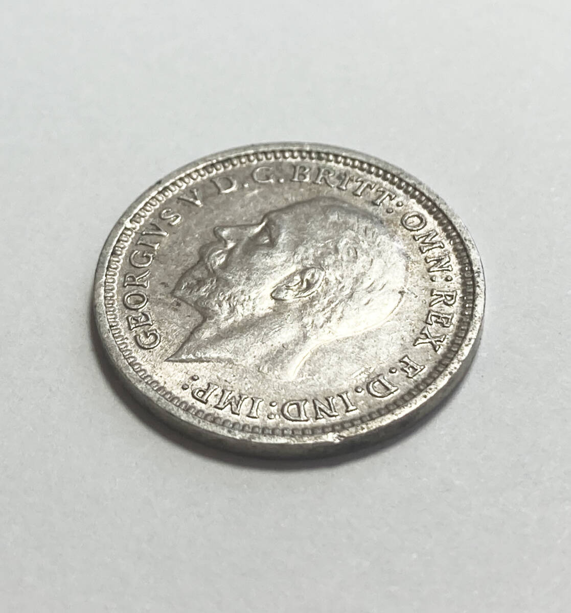 １円スタート! ・1935 イギリス 3ペンス 銀貨 ジョージ５世・アンティーク コイン_画像4
