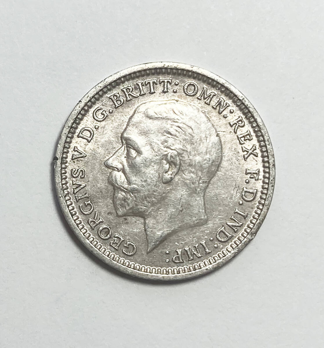 １円スタート! ・1935 イギリス 3ペンス 銀貨 ジョージ５世・アンティーク コイン_画像3