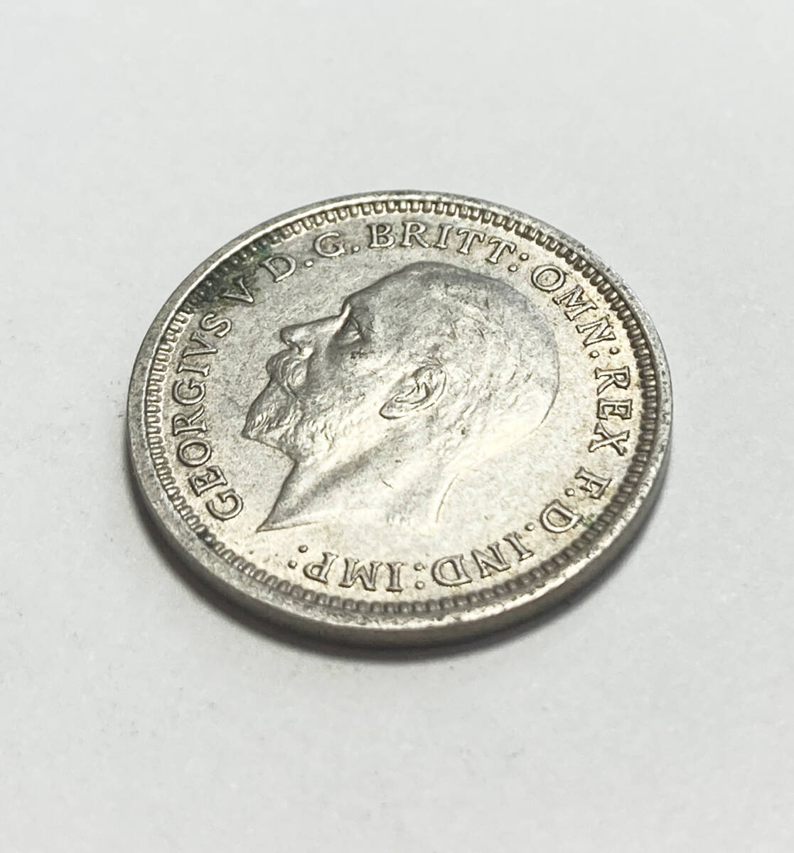 １円スタート! ・1936 イギリス 3ペンス 銀貨 ジョージ５世・アンティーク コイン_画像4
