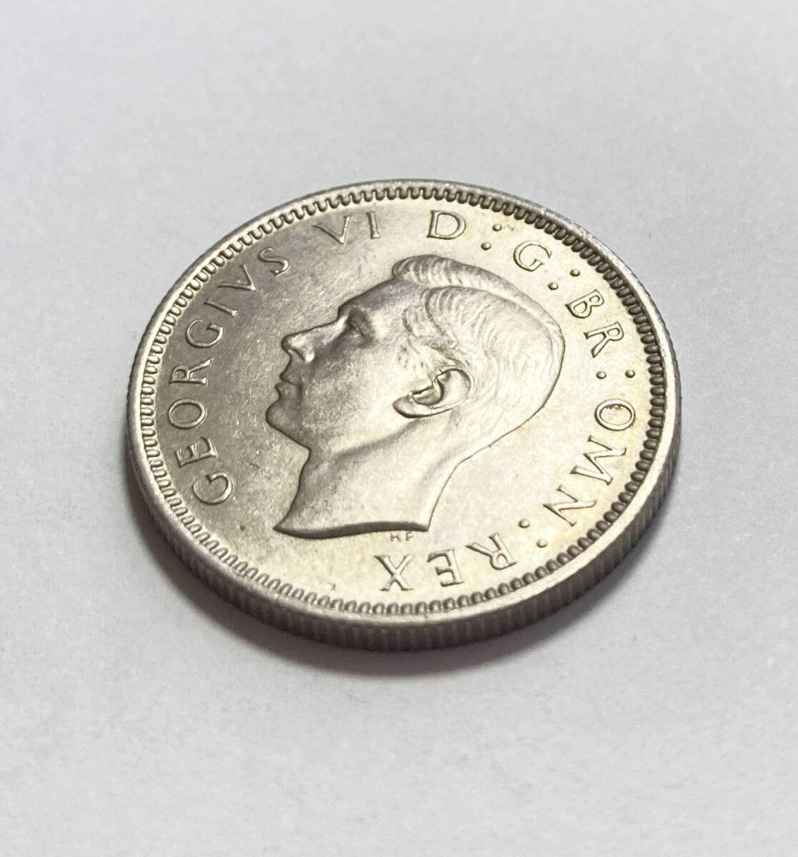 １円スタート! ・1948 イギリス 6ペンス 白銅貨 ジョージ6世・アンティーク コイン_画像4