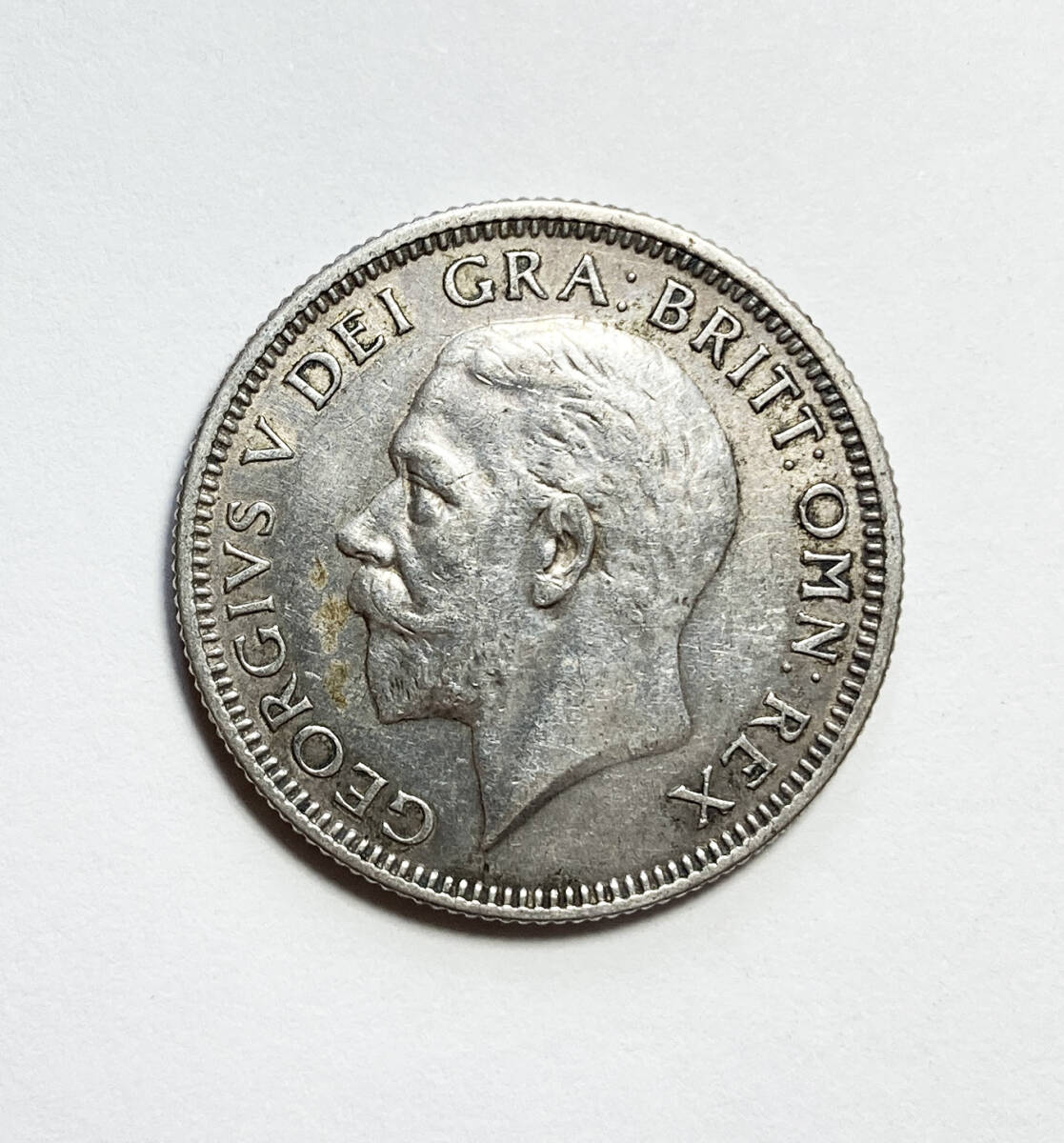 １円スタート! ・1929 イギリス 1シリング銀貨 ジョージ５世・アンティーク コインの画像3