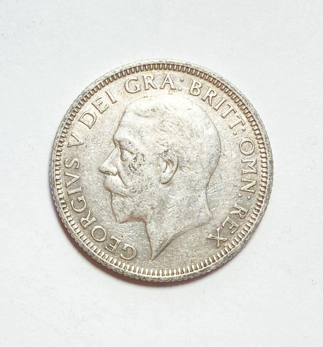 １円スタート! ・1932 イギリス 1シリング銀貨 ジョージ５世・アンティーク コイン_画像3