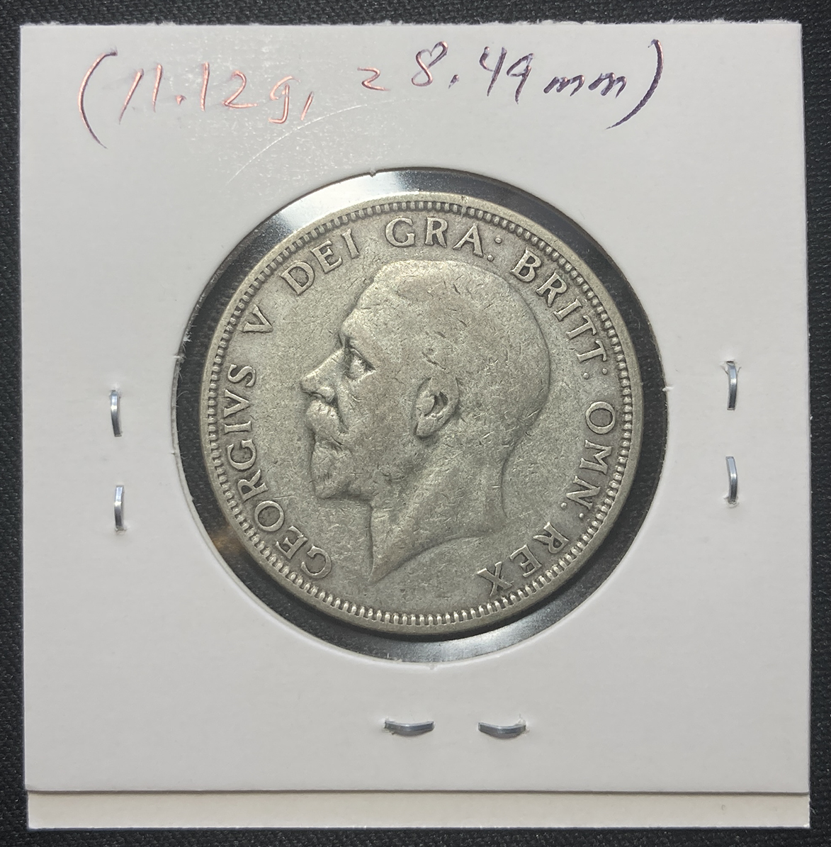 １円スタート! ・1929 イギリス1 フロリン銀貨 ジョージ５世・アンティーク コインの画像6