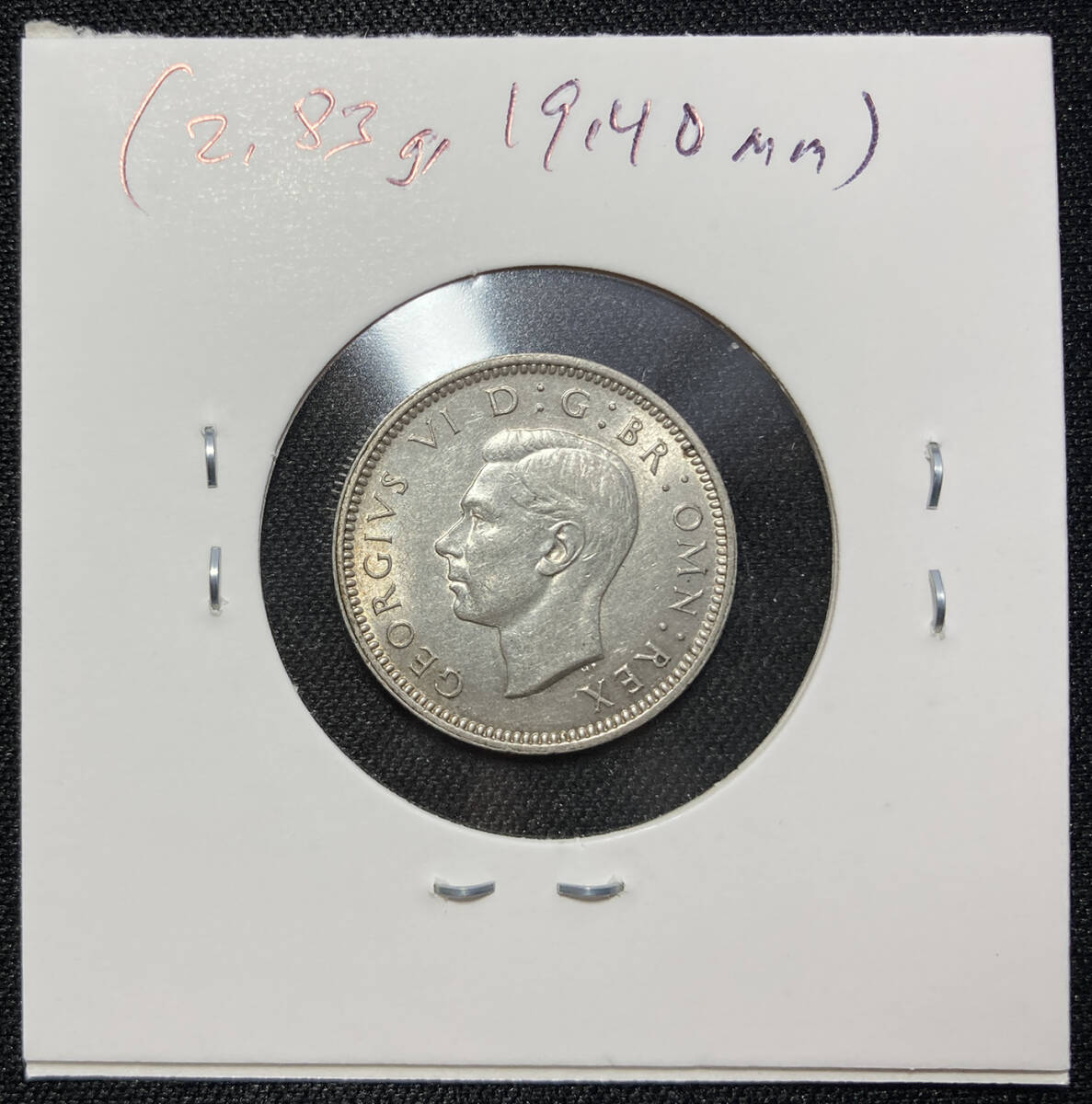 １円スタート! ・1940 イギリス 6ペンス 銀貨 ジョージ6世・アンティーク コインの画像6