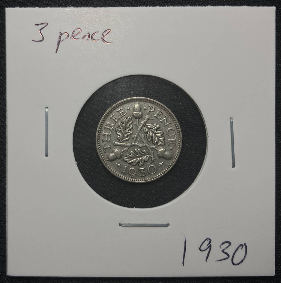 １円スタート! ・1930 イギリス 3ペンス 銀貨 ジョージ５世・アンティーク コインの画像5