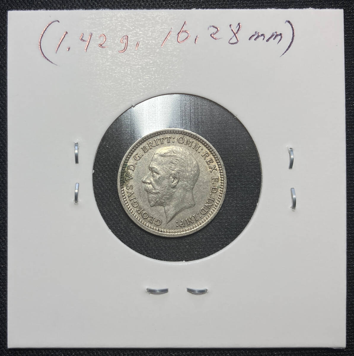 １円スタート! ・1936 イギリス 3ペンス 銀貨 ジョージ５世・アンティーク コイン_画像6
