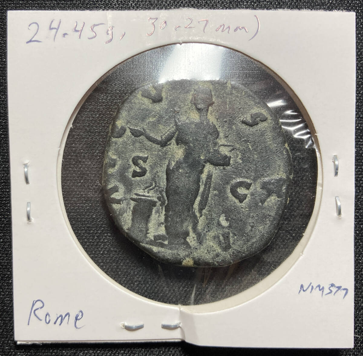 １円スタート! ・ローマ帝国の皇帝 ローマ ファウスティナ1世 （在位：140-141 AD）セステルティウス青銅貨・アンティーク コインの画像8
