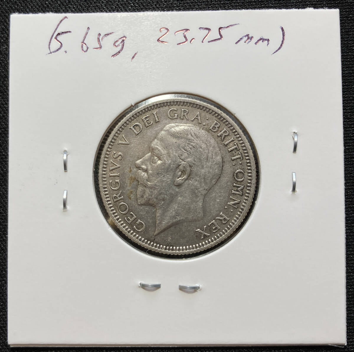 １円スタート! ・1929 イギリス 1シリング銀貨 ジョージ５世・アンティーク コインの画像6