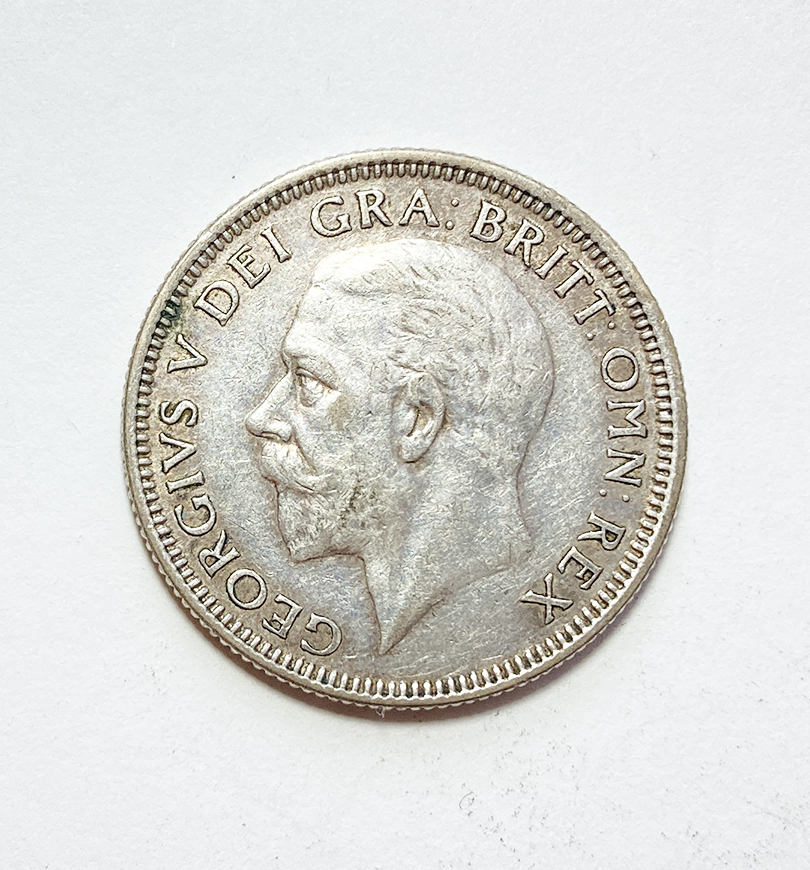 １円スタート! ・1931 イギリス 1シリング銀貨 ジョージ５世・アンティーク コイン_画像3
