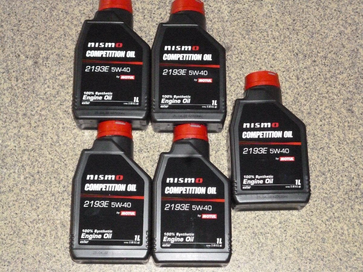 即納 新品 ニスモ NISMO モチュール MOTUL エンジンオイル コンペティションオイル 2193E （5W40）KL050-RS401 5リッター 5L GT-R（R35）_画像1