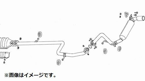 自動車関連業者限定 FUJITSUBO フジツボ マフラー Legalis RM01A 三菱 ミラージュ CJ4A 4G92 MIVEC 3ドア MT 【受注生産品】(260-31041)_画像2