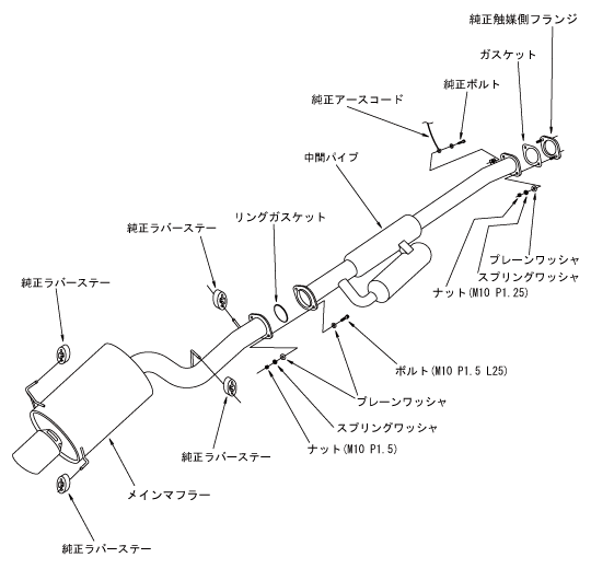 自動車関連業者直送限定 HKS Super Turbo Muffler スーパーターボマフラー NISSAN スカイライン ER34 RB25DET 98/05-01/05 (31029-AN005)_画像3