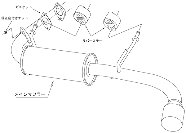 個人宅発送可能！HKS LEGAL リーガル マフラー SUZUKI スズキ ジムニー/ジムニーシエラ JB64W/74W R06A(TURBO) K15B (31013-AS017)_画像3