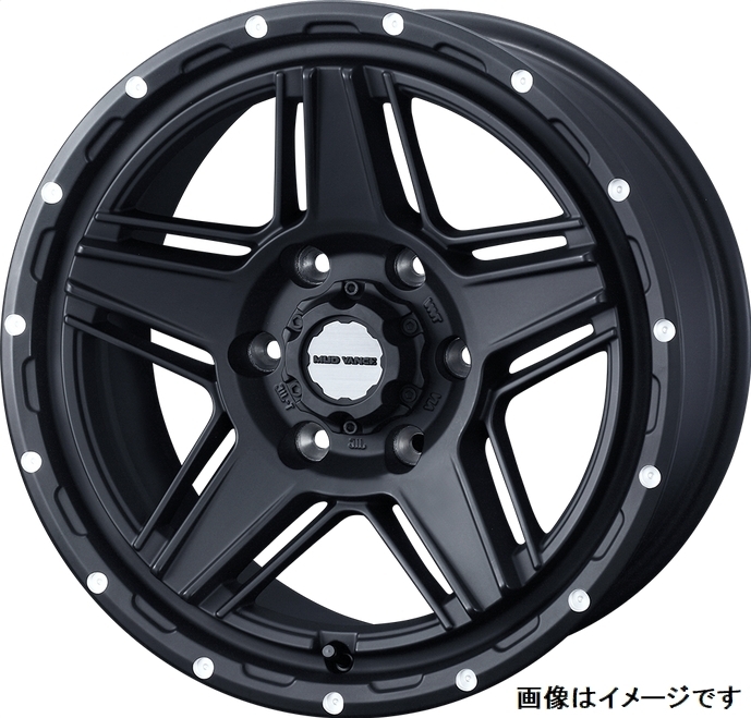 【個人宅発送可能】Weds WEDS ADVENTURE MUD VANCE 07 マットヴァンス 07 18X8.0J +20 6穴 PCD139.7 FULL MAT BLACK ホイール 1本 (40539)_画像はイメージです。