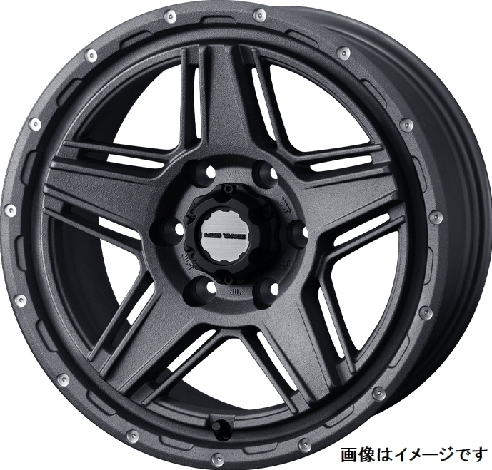 【個人宅発送可能】Weds WEDS ADVENTURE MUD VANCE 07 マットヴァンス 07 16X6.5J +38 6穴 PCD139.7 FLINT GRAY ホイール 1本 (40546)_画像はイメージです。