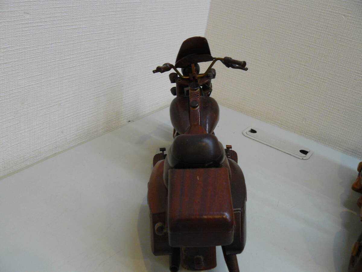 30517A●ウッドクラフト 木製 バイク オートバイ/車 自動車 詳細不明 置物 オブジェの画像4