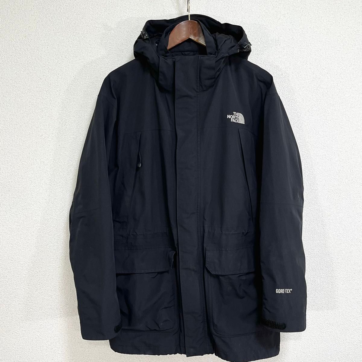 人気 ノースフェイス マウンテンパーカー ゴアテックス メンズL フード着脱可能 THE NORTH FACE 透湿防水 ブラック