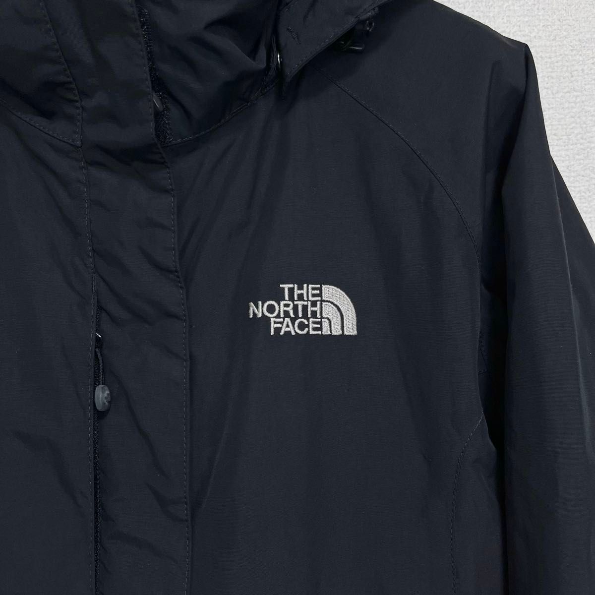 美品人気 ノースフェイス マウンテンパーカー フード着脱可 レディースM 透湿防水 THE NORTH FACE ブラック